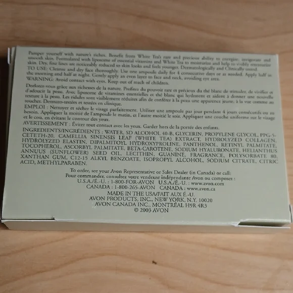 Avon Planet Spa White Tea Facial Ampoules - Picture 2 of 3